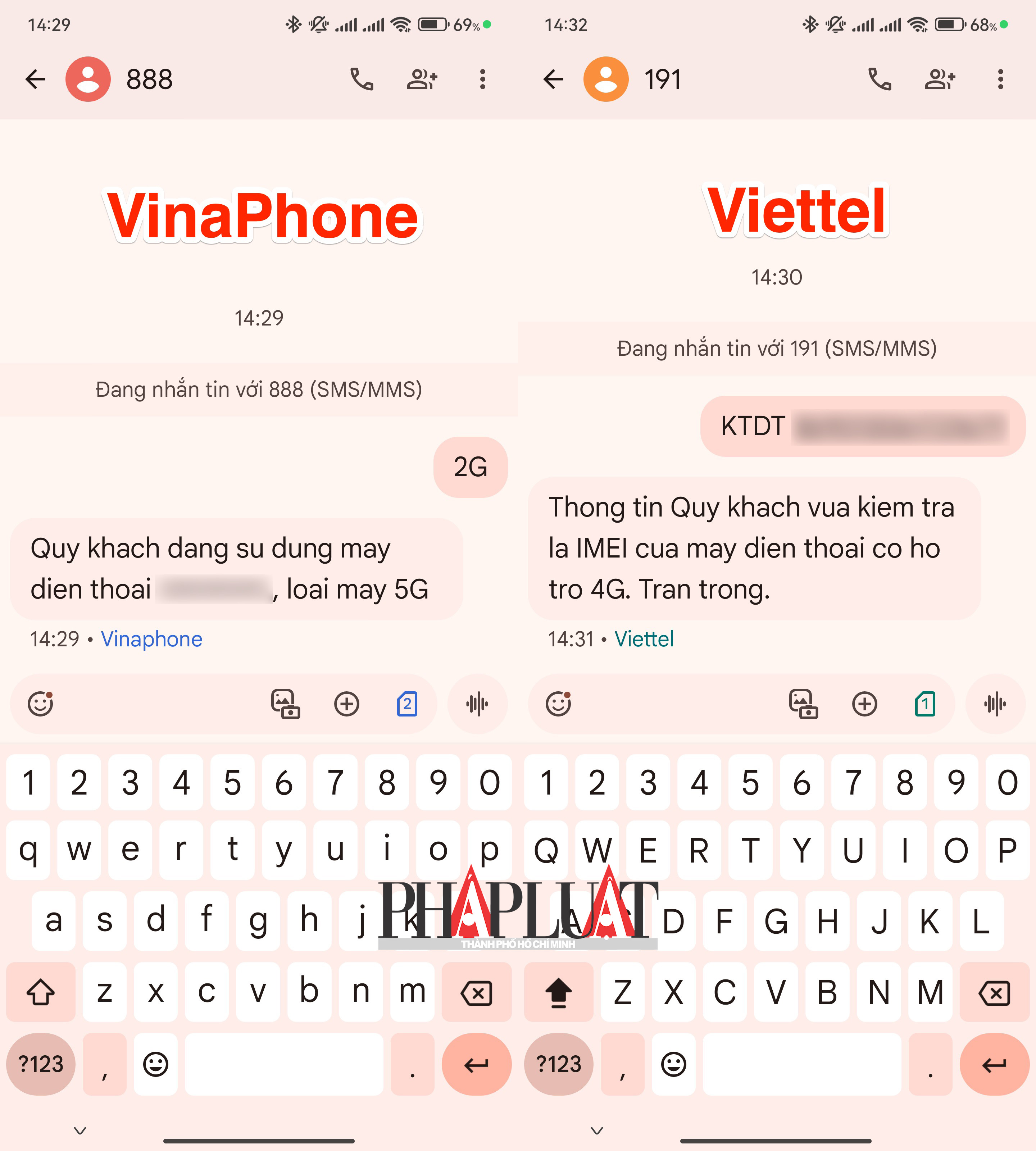 Cách phân biệt điện thoại 4G/5G và điện thoại 2G. Ảnh: MINH HOÀNG