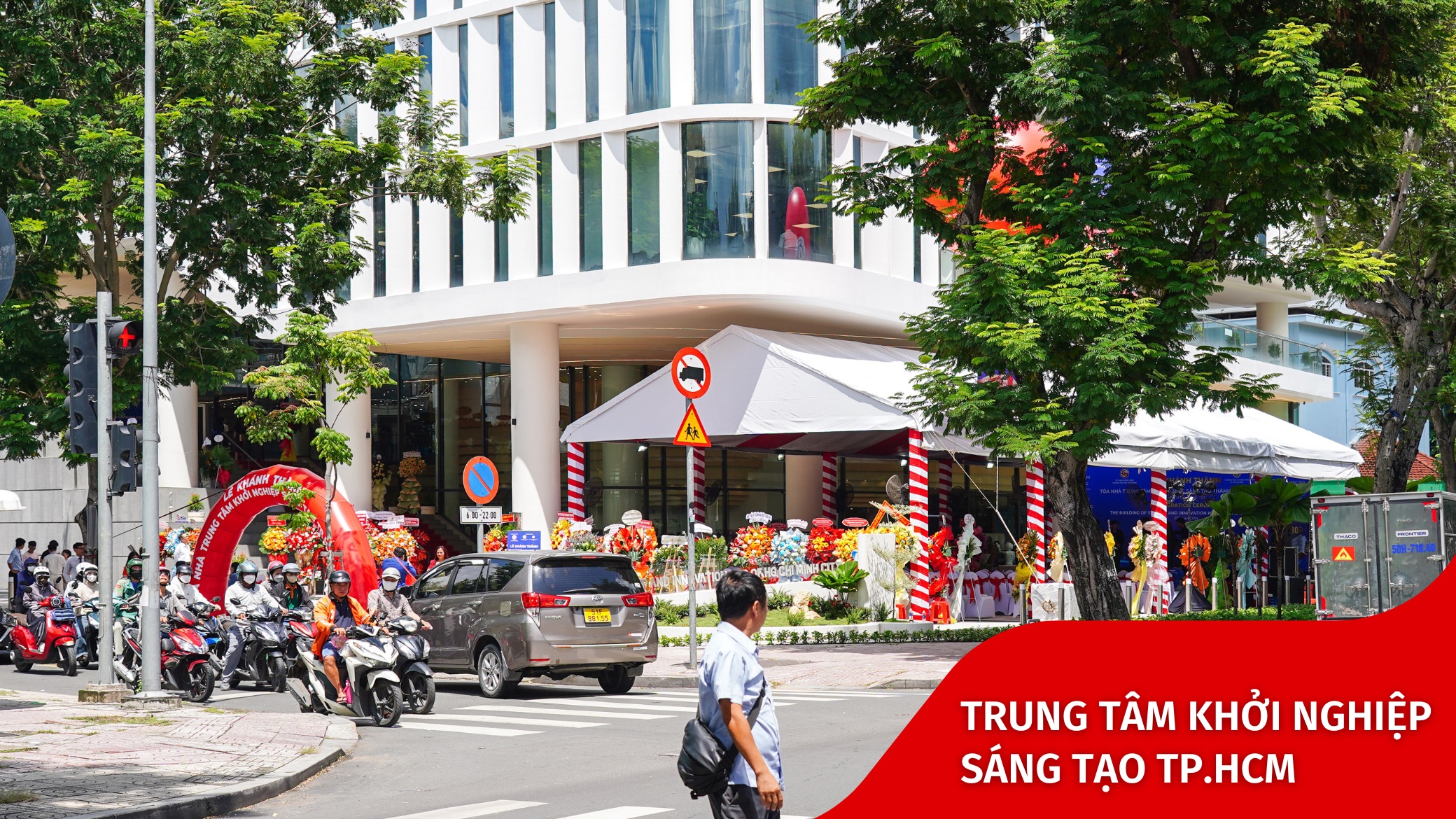 Trung tâm Khởi nghiệp Sáng tạo TP.HCM tọa lạc tại số 123 Trương Định, phường Xuân Hòa, TP.HCM. Ảnh: MINH HOÀNG