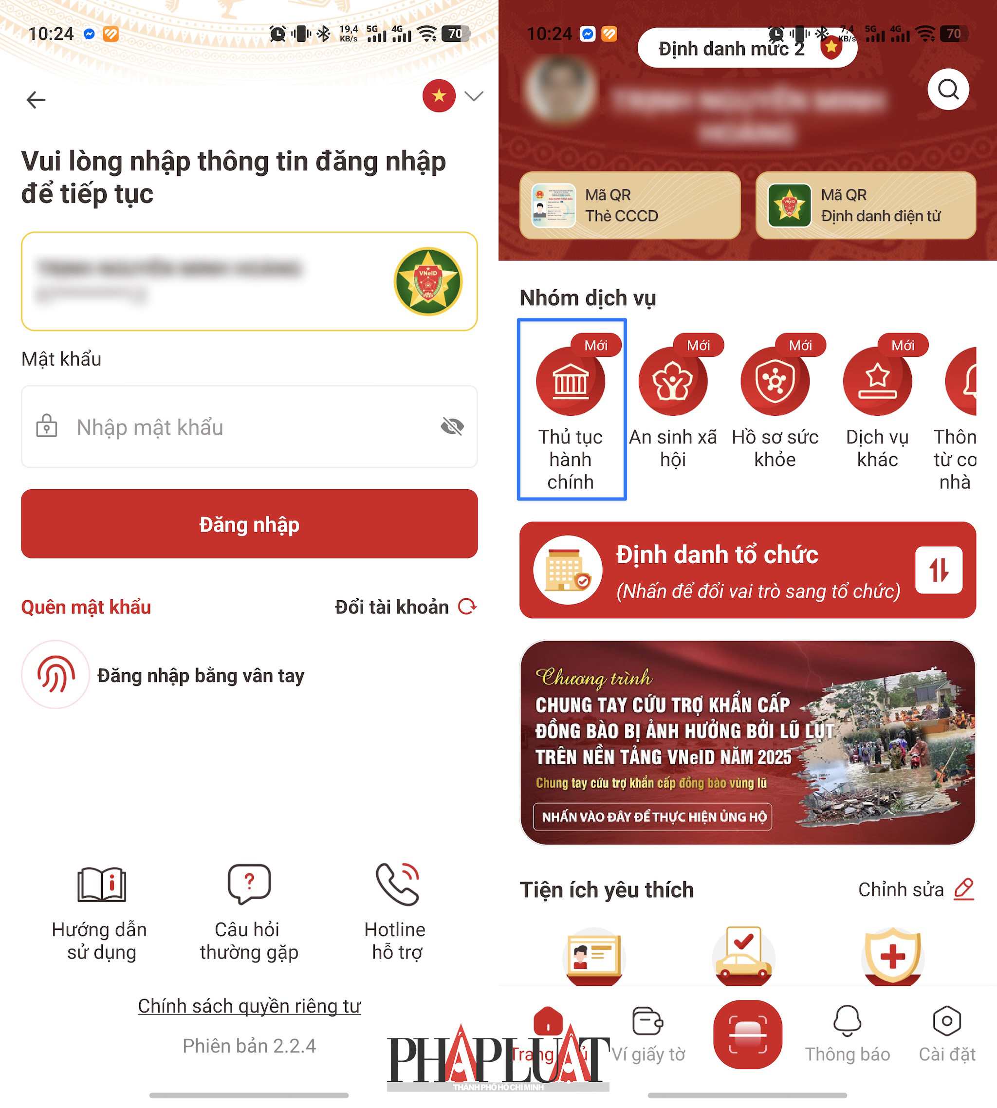 Cài đặt ứng dụng VNeID và định danh mức 2. Ảnh: MINH HOÀNG