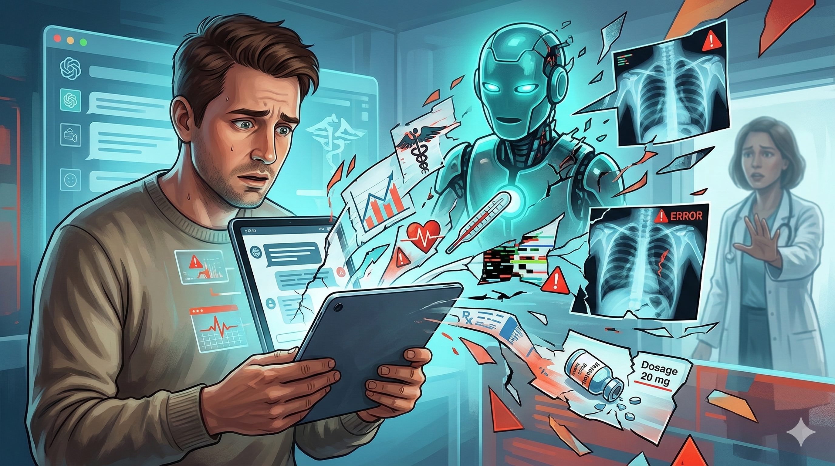 Nhiều rủi ro khi nhờ ChatGPT tư vấn y tế, sức khỏe. Ảnh minh họa: AI