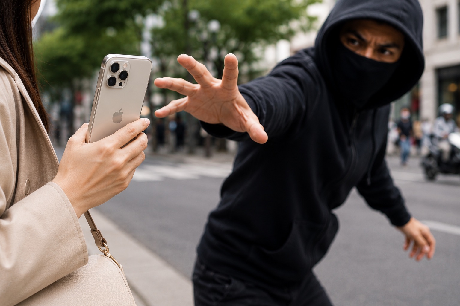 iPhone có thể tự khóa khi bị cướp giật