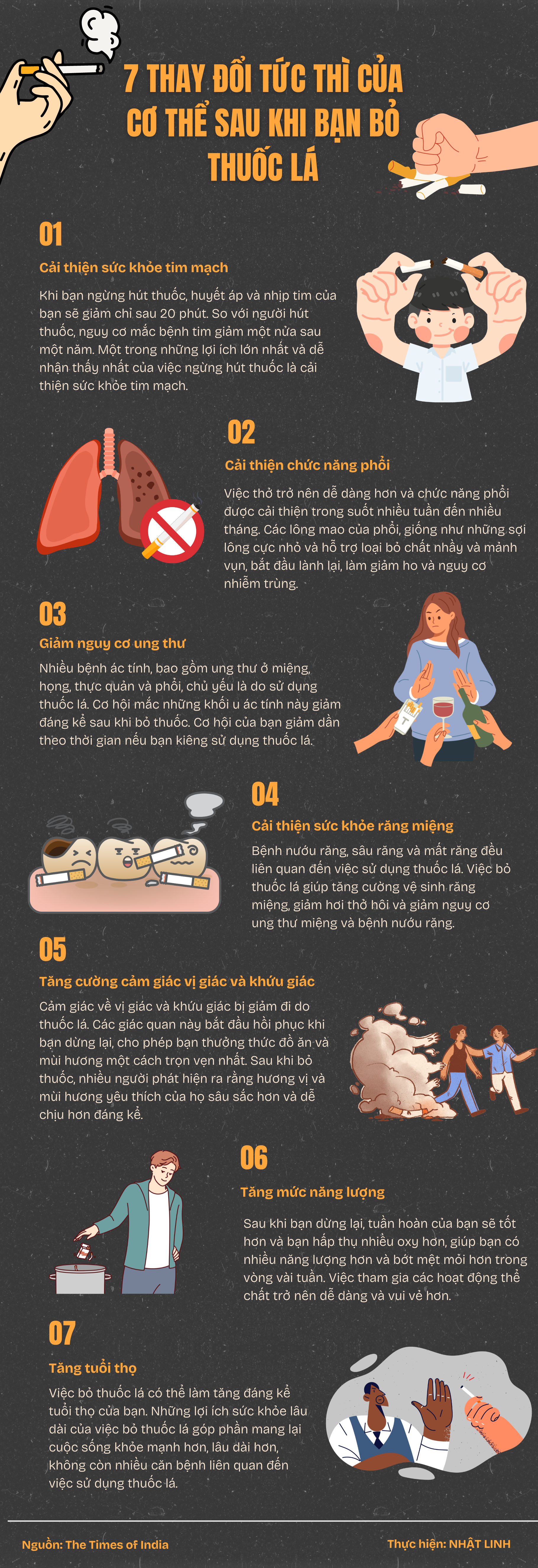 7 thay đổi tức thì của cơ thể sau khi bạn bỏ thuốc lá