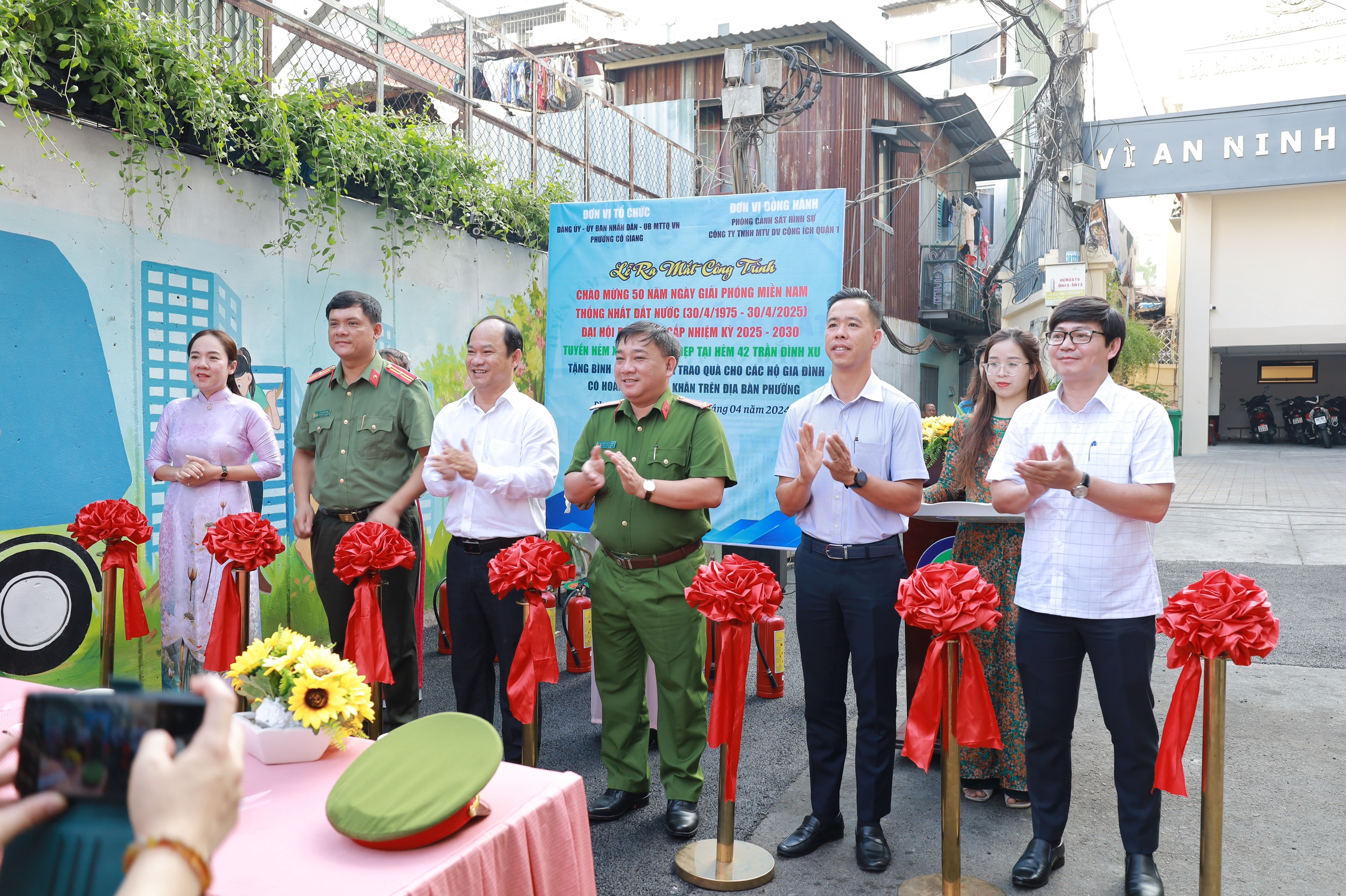 Không gian xanh ở hẻm 42 Trần Đình Xu, trụ sở của cảnh sát đặc nhiệm