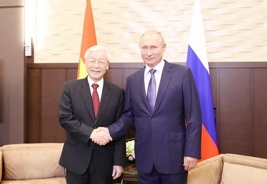 Tổng Bí thư Nguyễn Phú Trọng chúc mừng Tổng thống Nga Vladimir Putin