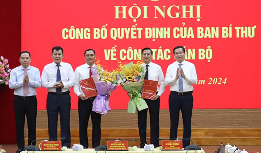 Tin nhân sự mới: Điều động, bổ nhiệm nhiều cán bộ