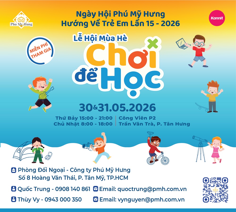 Phú Mỹ Hưng mang đến ngày hội ‘Chơi để học’ cho thiếu nhi dịp hè 2026