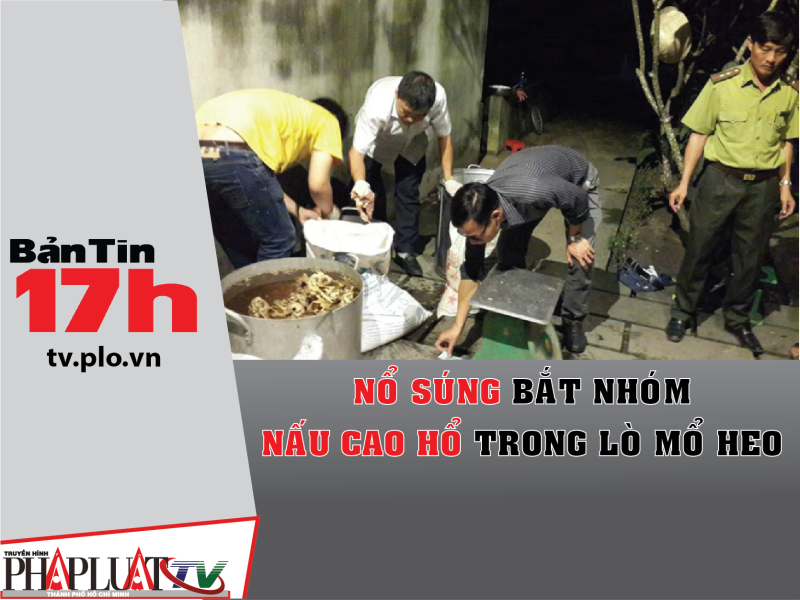 Bản tin 17h:Nổ súng bắt nhóm nấu cao hổ trong lò mổ heo
