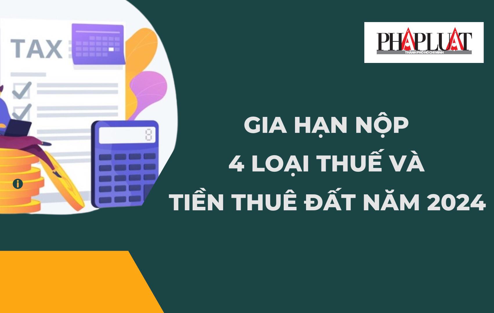 Gia hạn thời hạn nộp 4 loại thuế và tiền thuê đất năm 2024