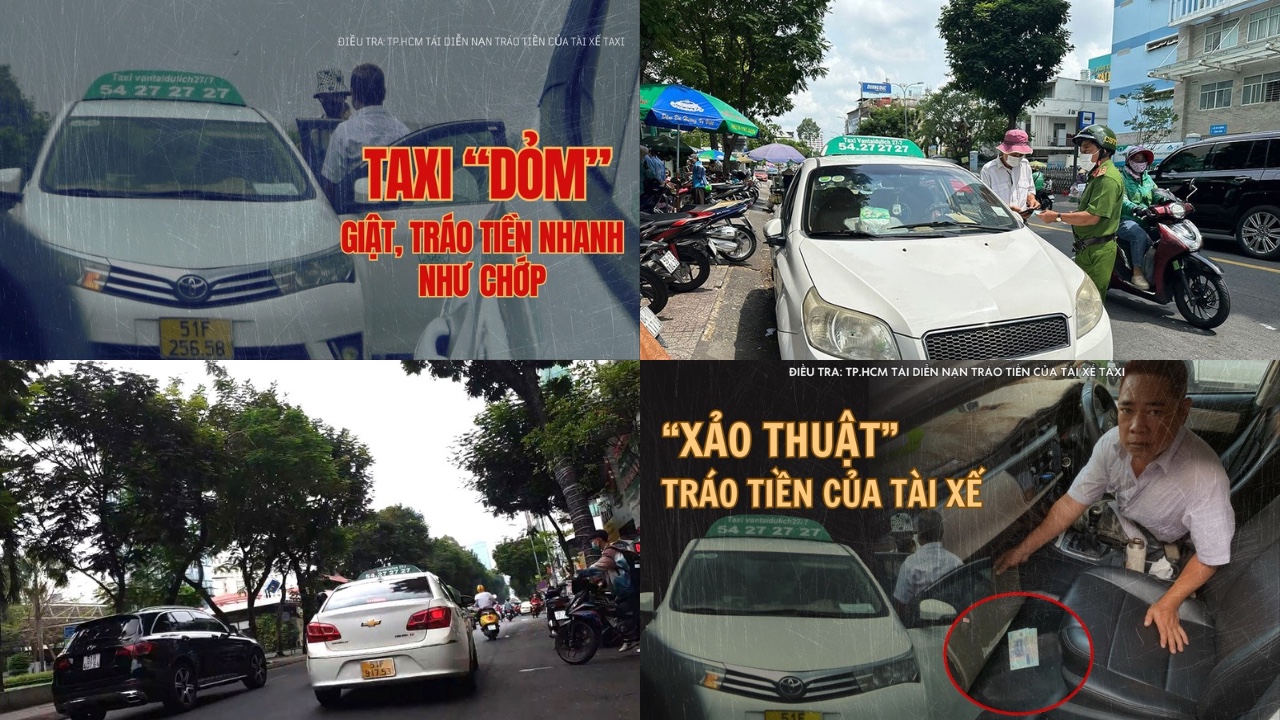 tài xế taxi tráo tiền