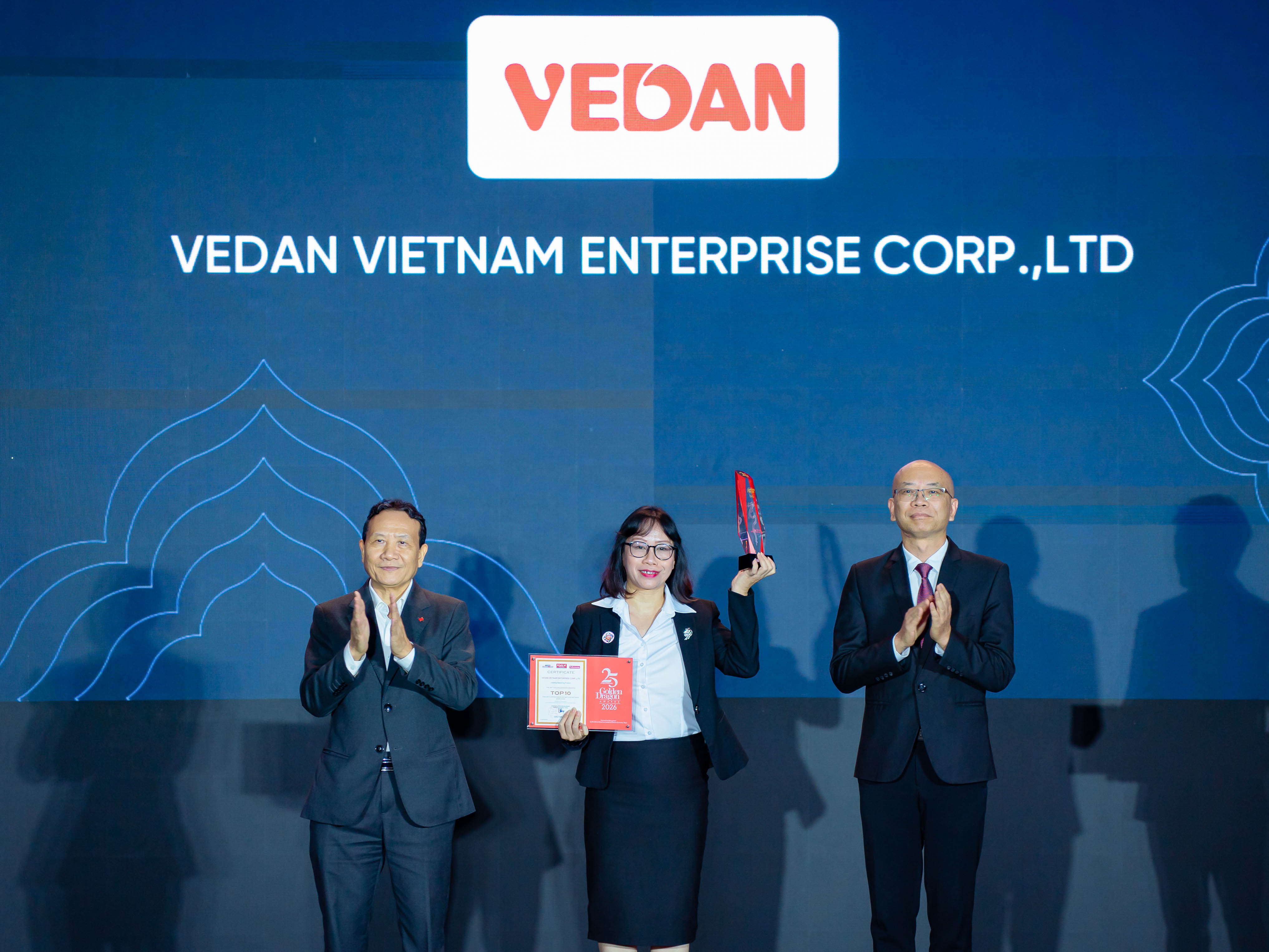 Vedan Việt Nam nhận giải thưởng Rồng Vàng 2026
