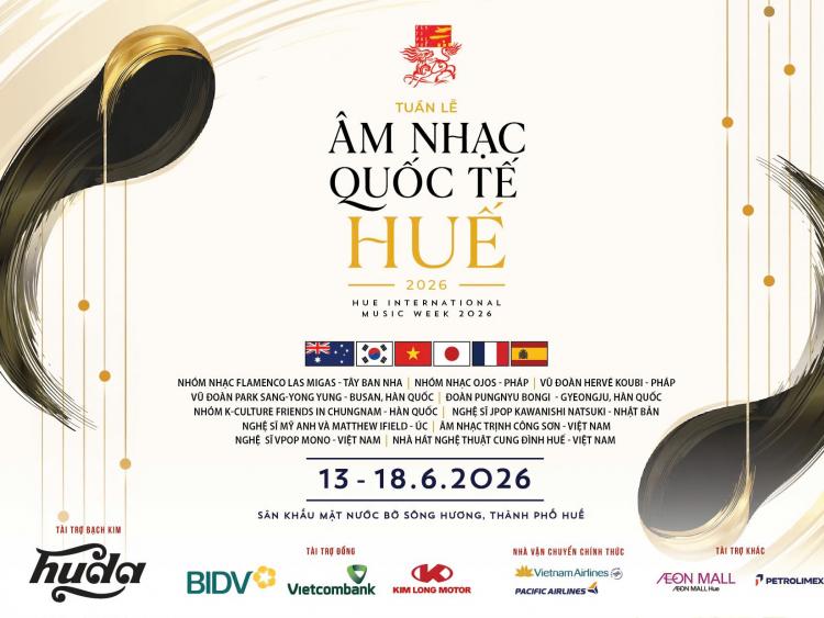 Chờ đợi Tuần lễ Âm nhạc Quốc tế Huế 2026 bên dòng Hương