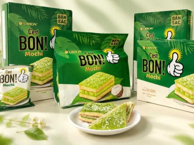 Orion ra mắt dòng bánh C'est Bon Mochi cốm dừa