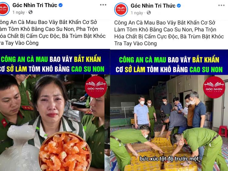Cà Mau điều tra, xử lý tài khoản mạng xã hội đăng sai sự thật về tôm khô