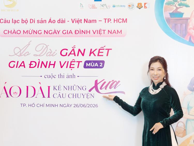 Doanh nhân Đoàn Bạch Phụng – Một trong những phụ nữ mặc áo dài đẹp nhất sự kiện “Áo dài gắn kết gia đình Việt”