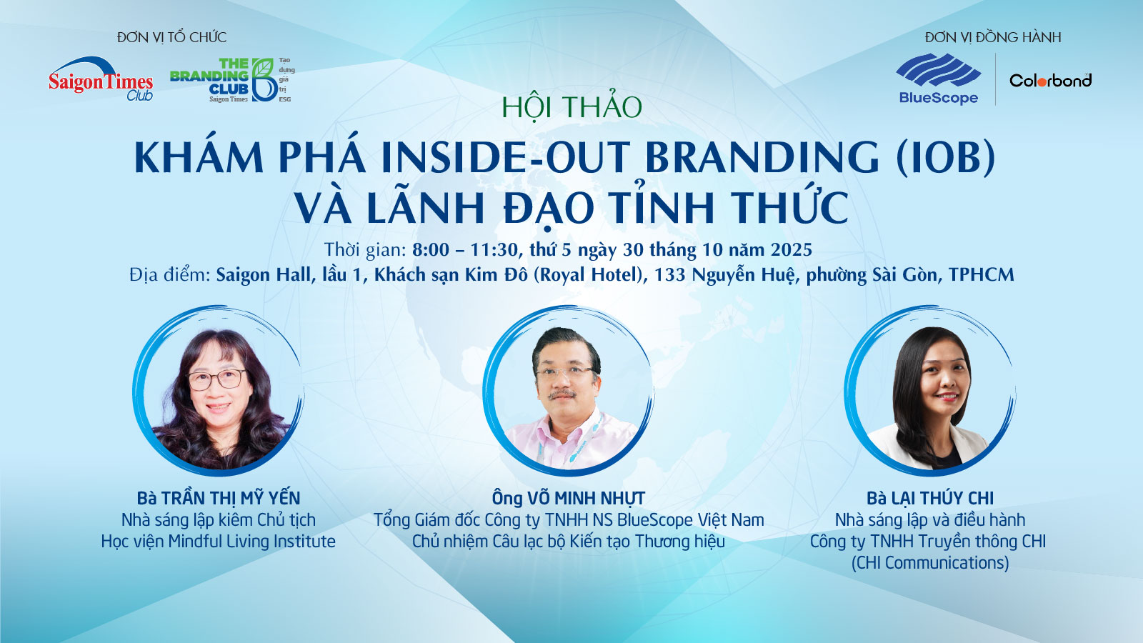 Hội thảo 'Khám phá Inside-Out Branding và lãnh đạo tỉnh thức' sắp diễn ra tại TPHCM