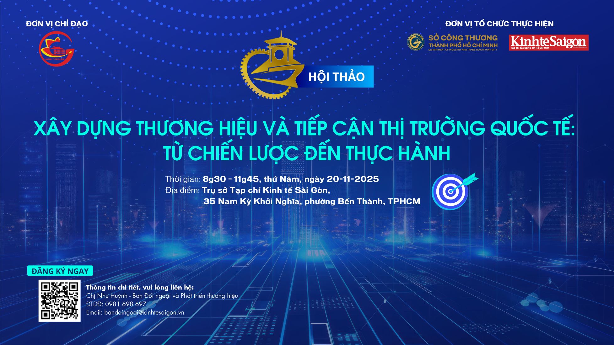Mời tham dự Hội thảo 'Xây dựng thương hiệu và tiếp cận thị trường quốc tế: Từ chiến lược đến thực hành'