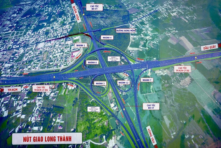 Toàn bộ nhánh nút giao Long Thành chính thức thông xe