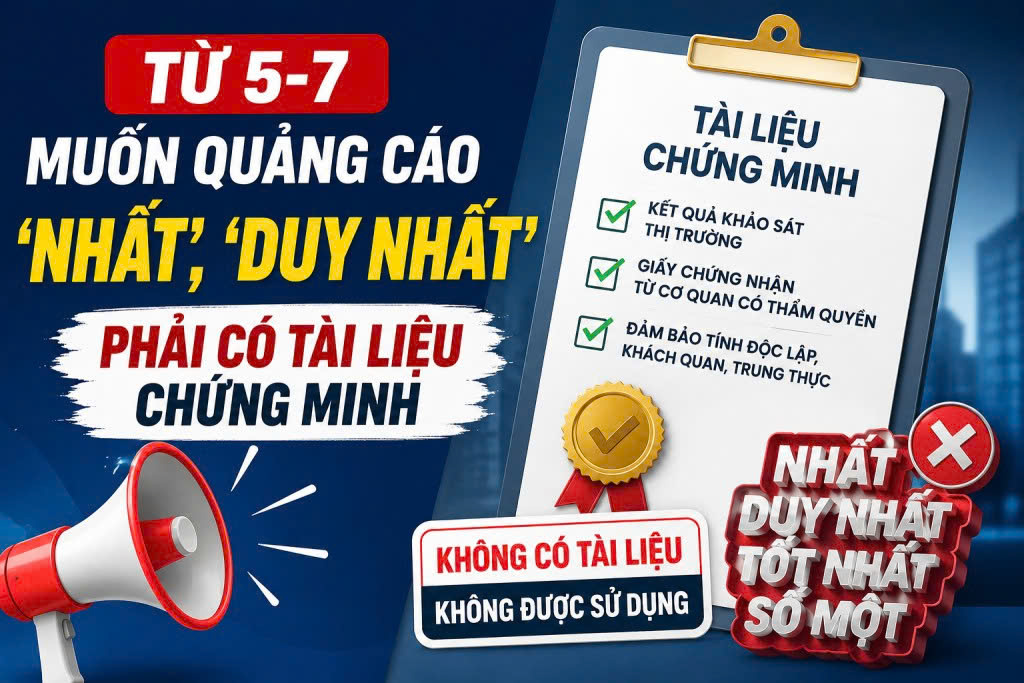 Quảng cáo 'tốt nhất thị trường' có thể bị phạt nếu không chứng minh được