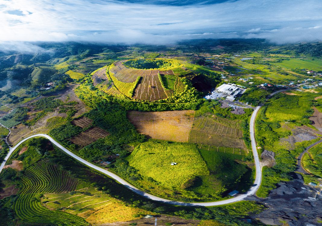Beautiful volcanic vestiges in geological park
