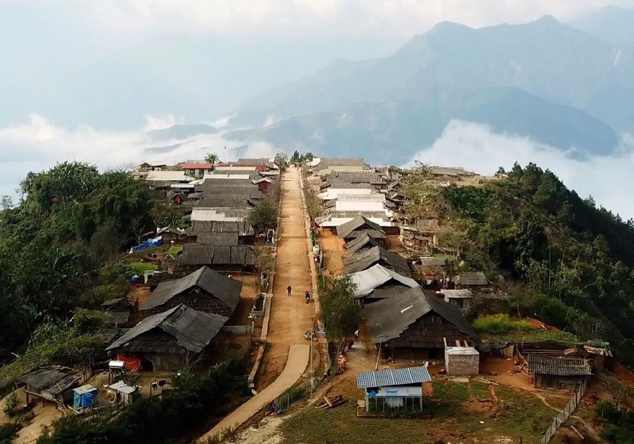 The cloud-covered village in Yen Bai