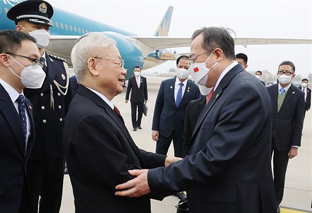 Vietnam’s Party leader arrives in Beijing for four-day China visit