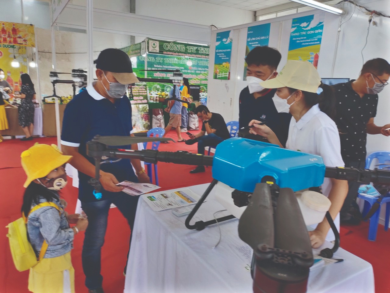 Rice, drone and milling machines