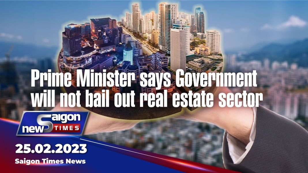 Prime Minister says Government will not bail out real estate sector