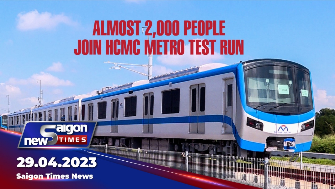 Almost 2,000 people join HCMC metro test run
