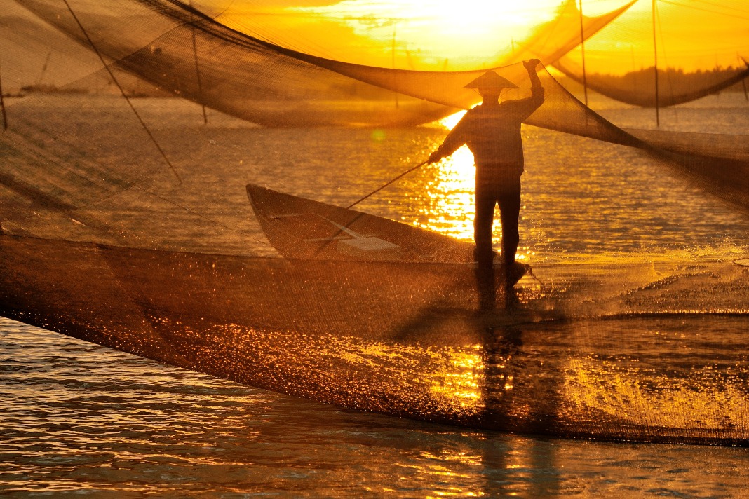 Traditional fishing in Hoi An