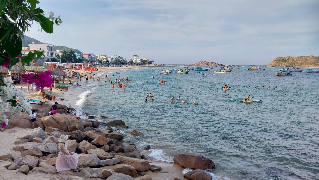 Summer sunshine on fishing village