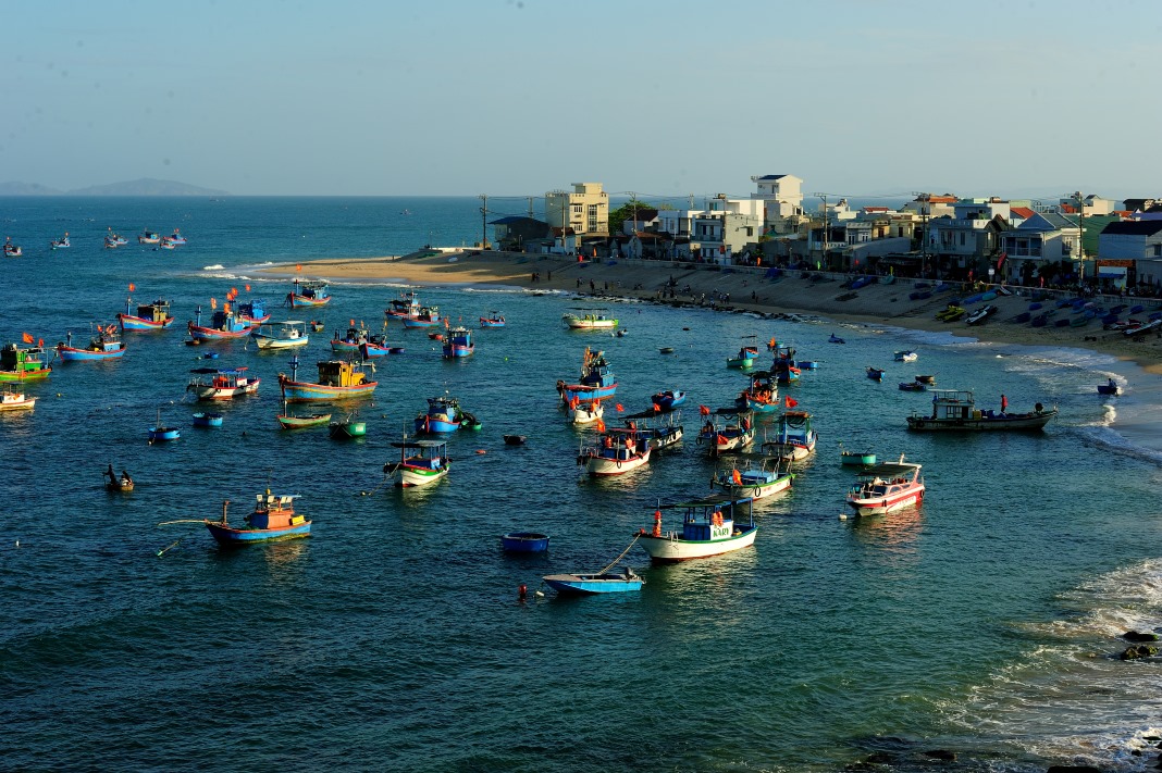 Tranquil Nhon Hai fishing village