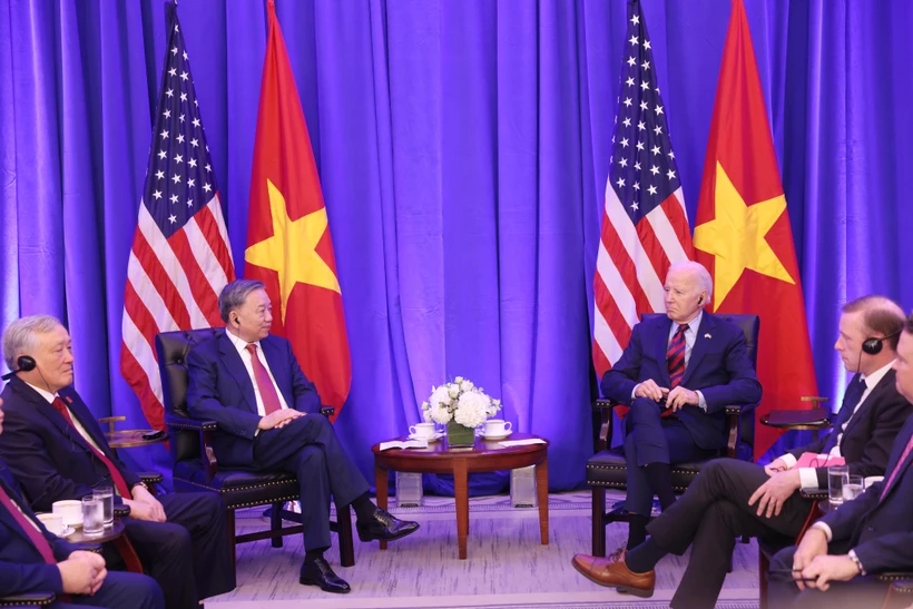 Vietnam's top leader meets with U.S. President Biden in New York