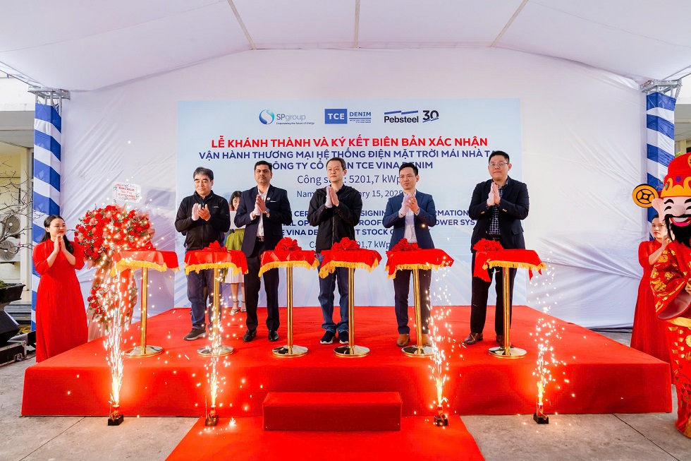 TCE Vina Denim ties up with SP Group and Pebsteel to launch 5.2 MWp rooftop solar power system