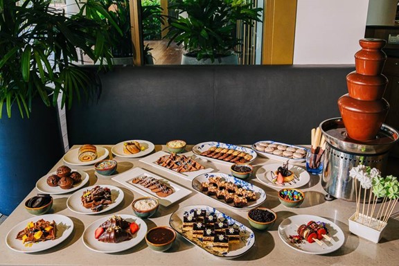 Chocolate breakfast at Alma Resort