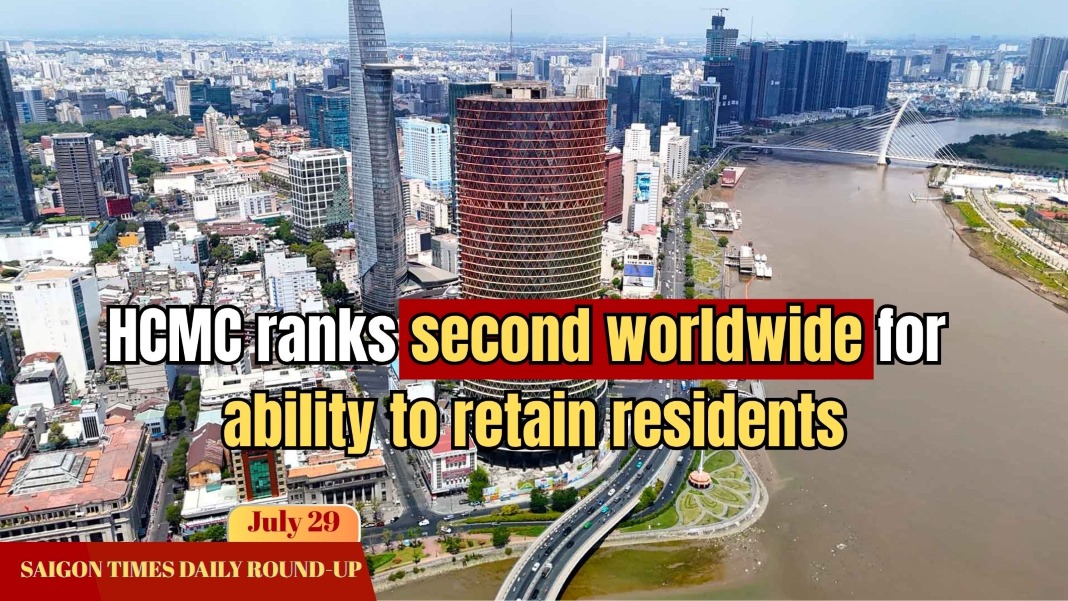 Daily Round-up: HCMC ranks second worldwide for ability to retain residents