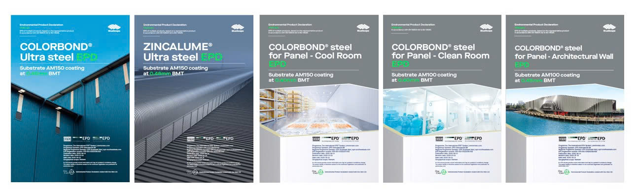 NS BlueScope Vietnam publishes Environmental Product Declarations (EPDs), underscoring its role as a trusted partner to the green-building industry and its commitment to sustainability