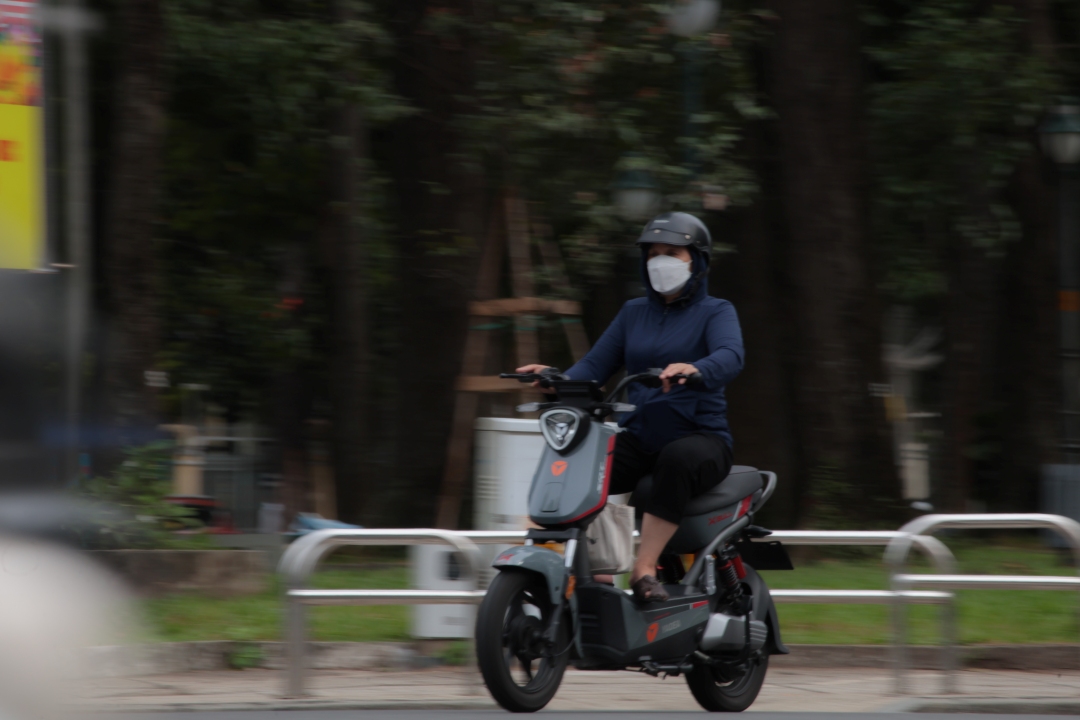 Motorbikes take a sharp turn