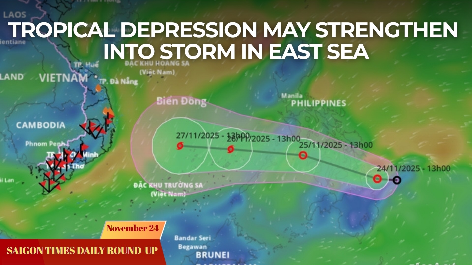 Daily Round-up: Tropical depression may strengthen into storm in East Sea
