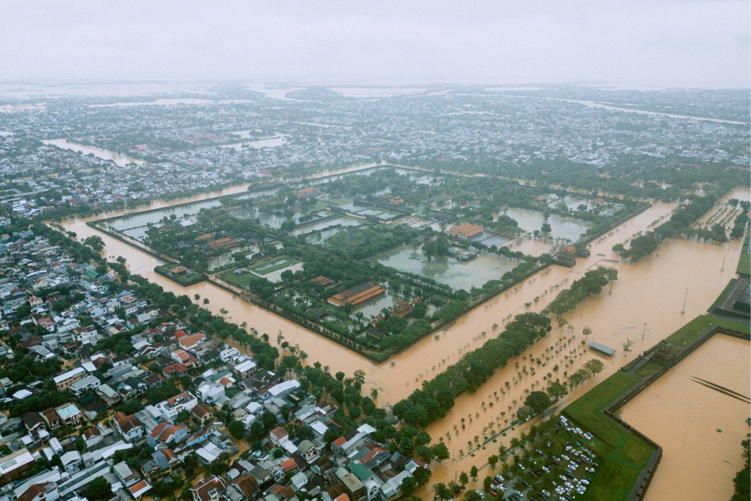 Hue Imperial Citadel in historic flood