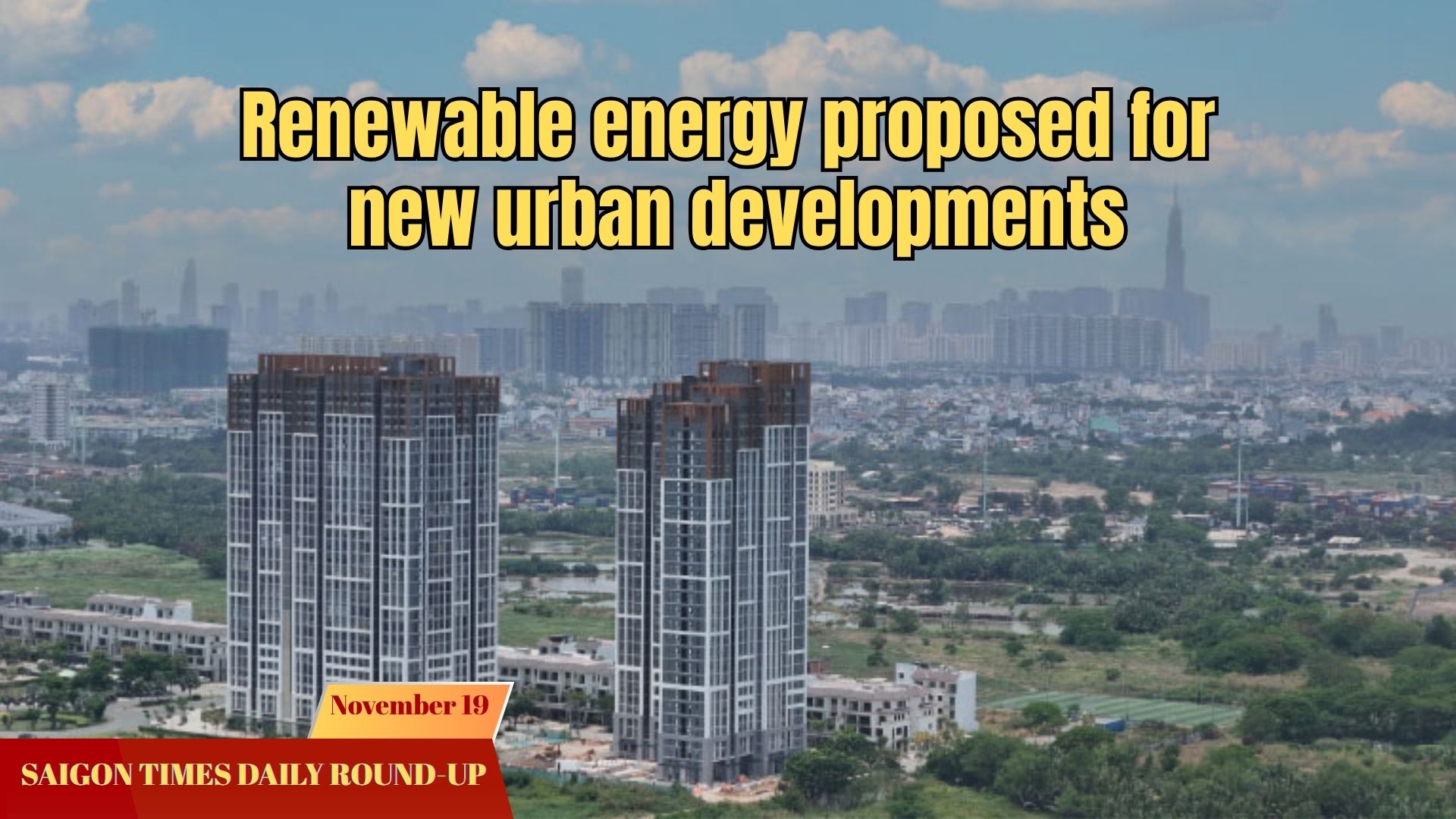 Daily Round-up: Renewable energy proposed for new urban developments