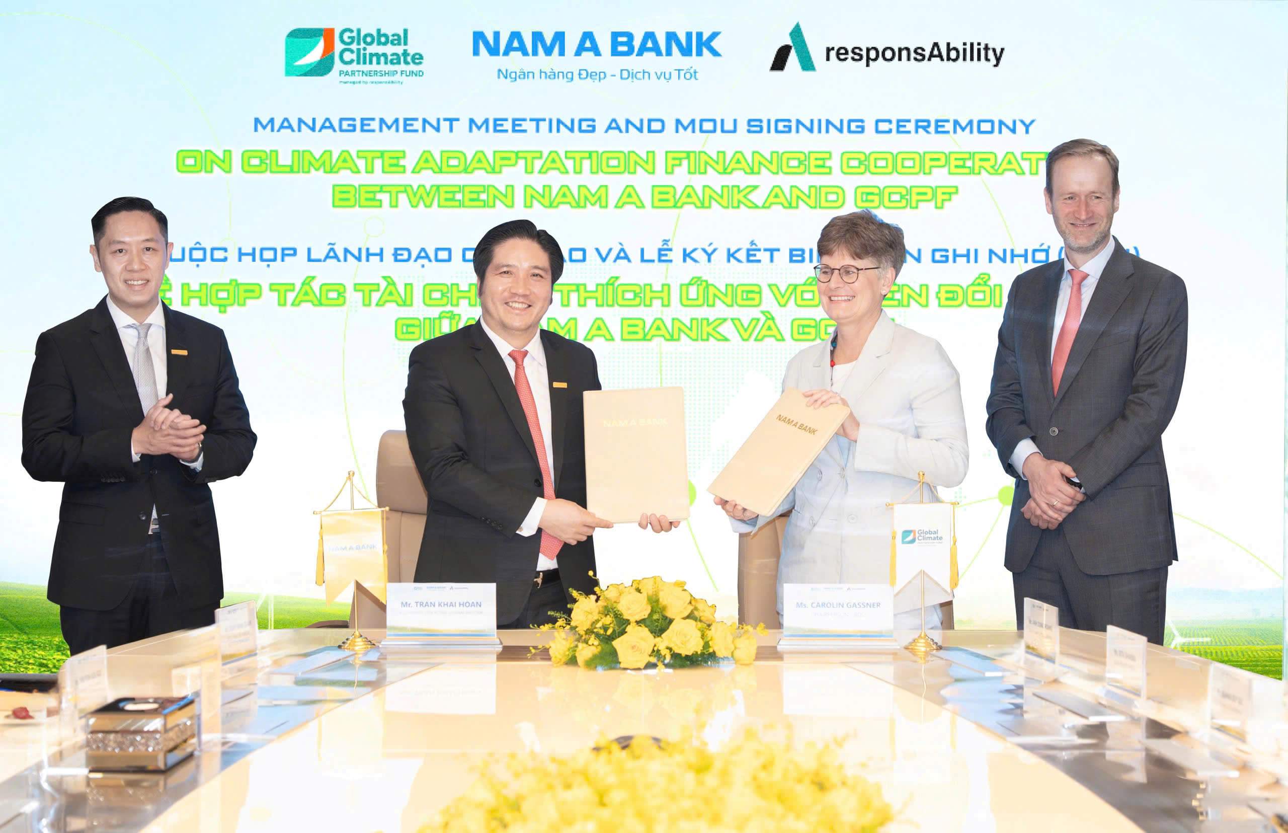 Nam A Bank, GCPF deepen cooperation on climate-adaptation finance