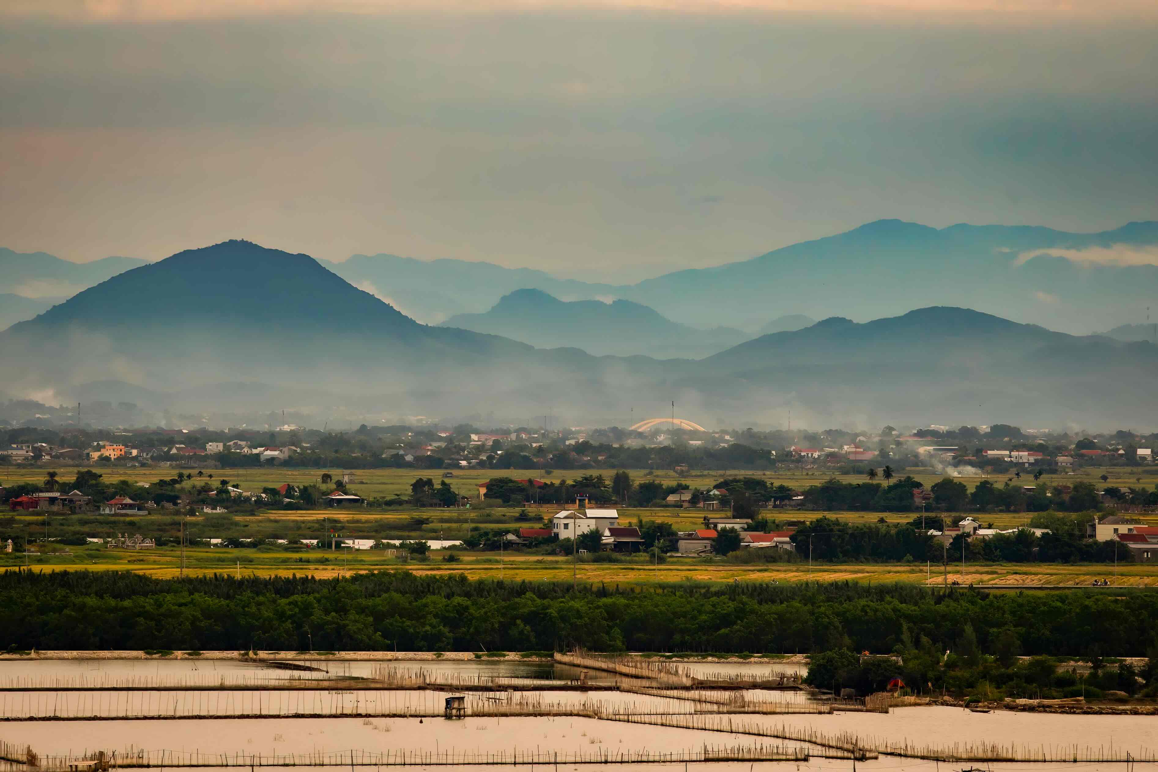 Countryside landscape along Perfume River