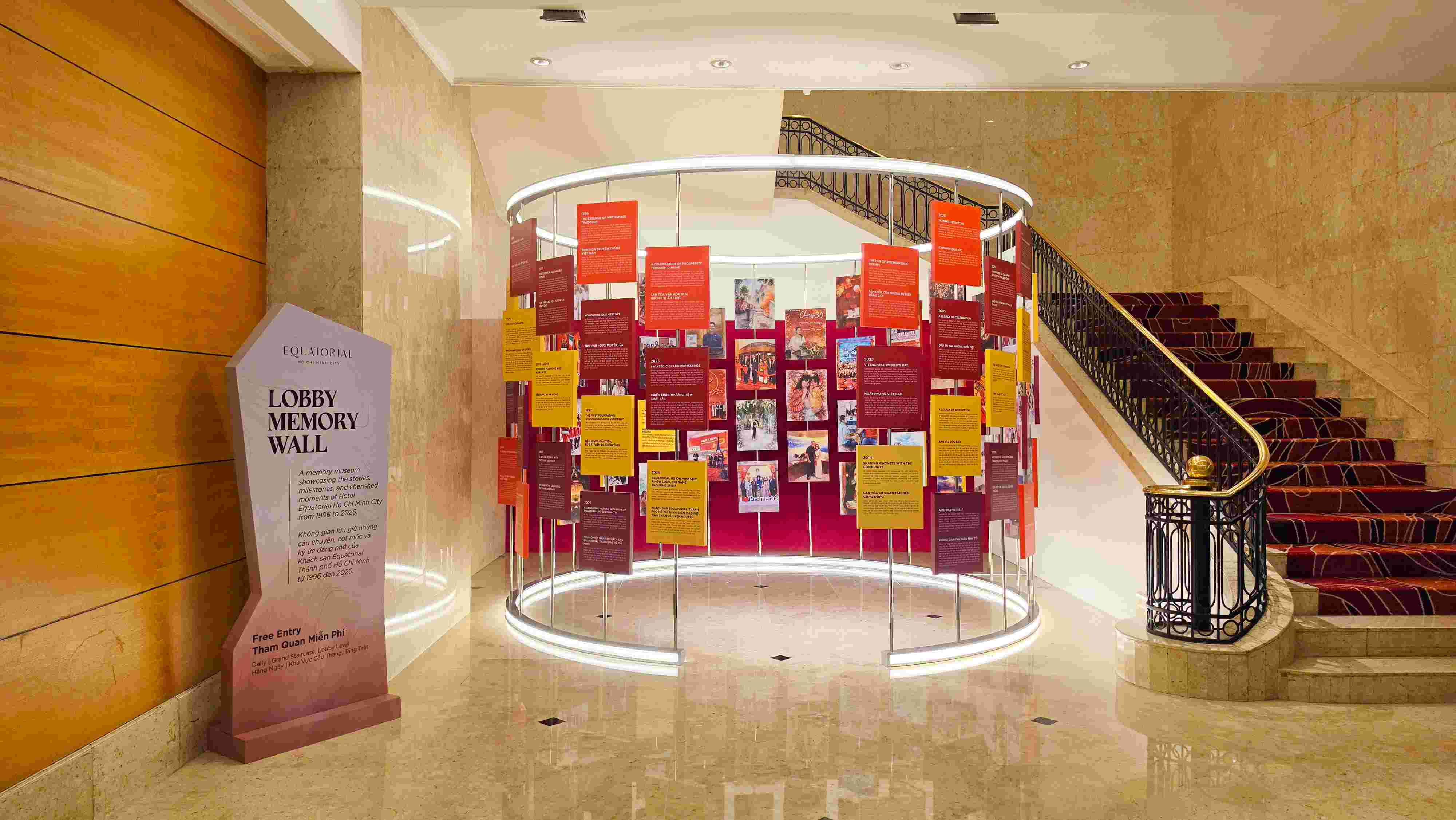 Equatorial Ho Chi Minh City Unveils the Lobby Memory Wall: A Living Tribute to Three Decades of Timeless Hospitality