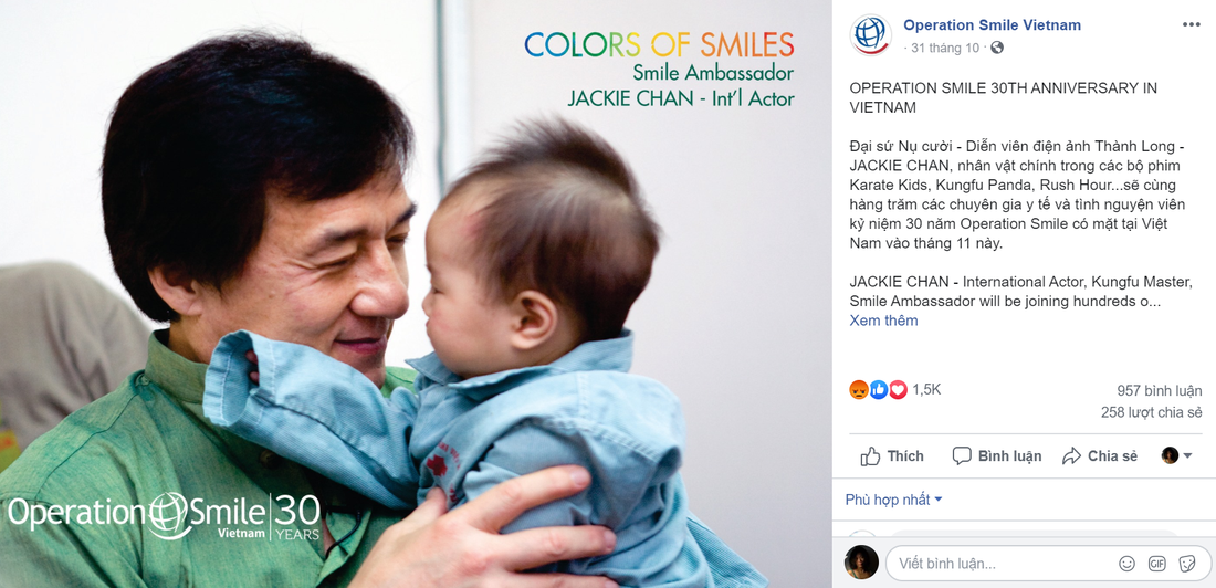 Operation Smile nói gì về việc cộng đồng mạng phản đối Thành Long sang Việt Nam? - Ảnh 5.