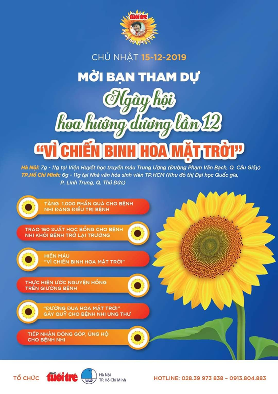 Đường đua hoa mặt trời vì bệnh nhi ung thư - Ảnh 3.