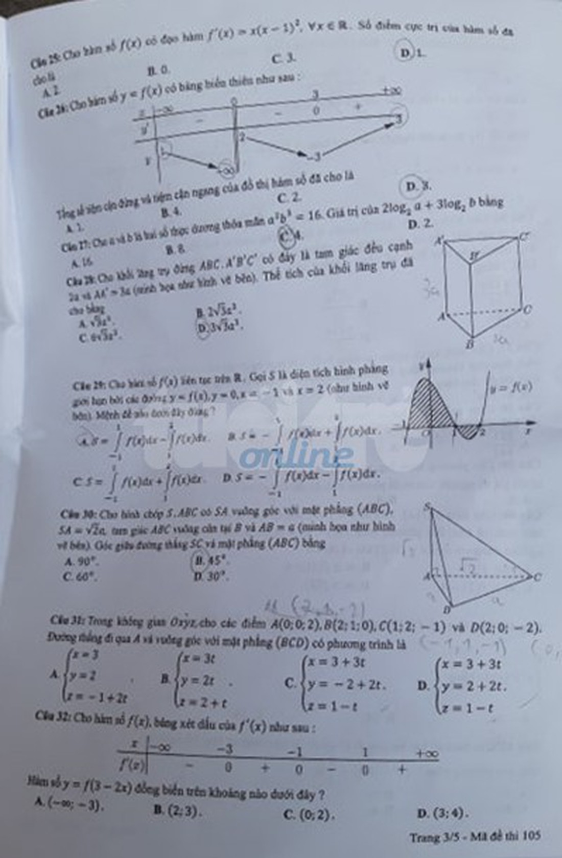 Đáp án môn toán thi THPT quốc gia 2019 - Ảnh 27.