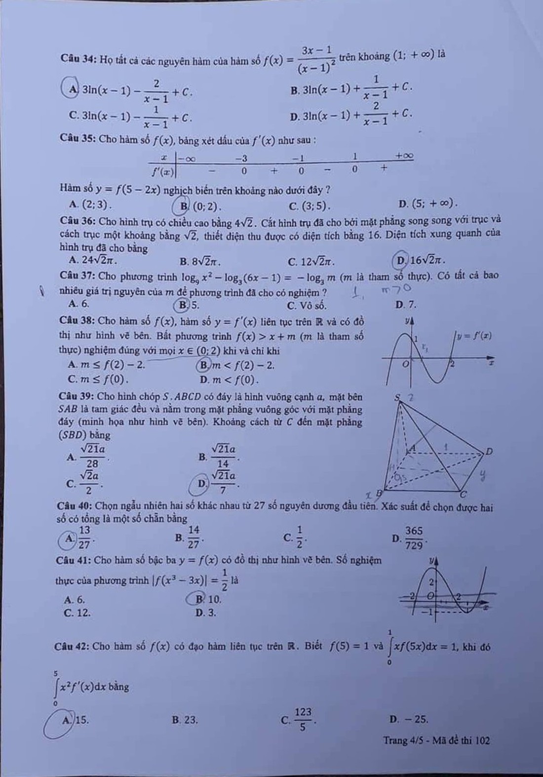 Đáp án môn toán thi THPT quốc gia 2019 - Ảnh 8.