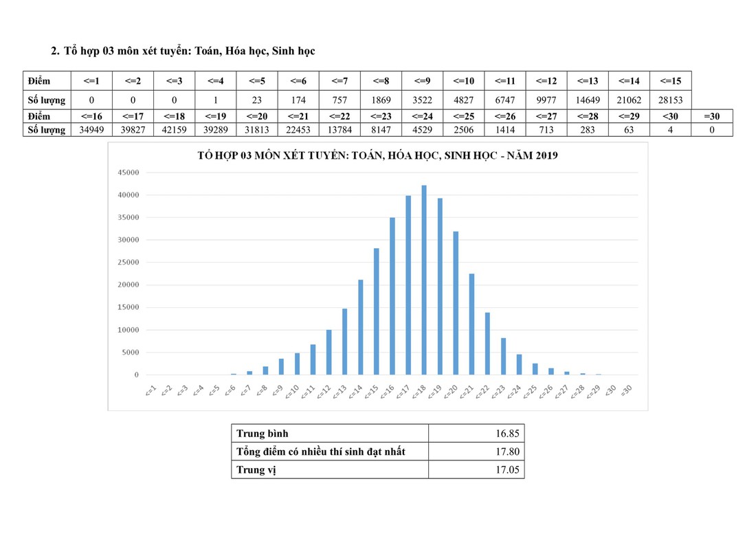 Phổ điểm thi THPT quốc gia 2019 - Ảnh 12.