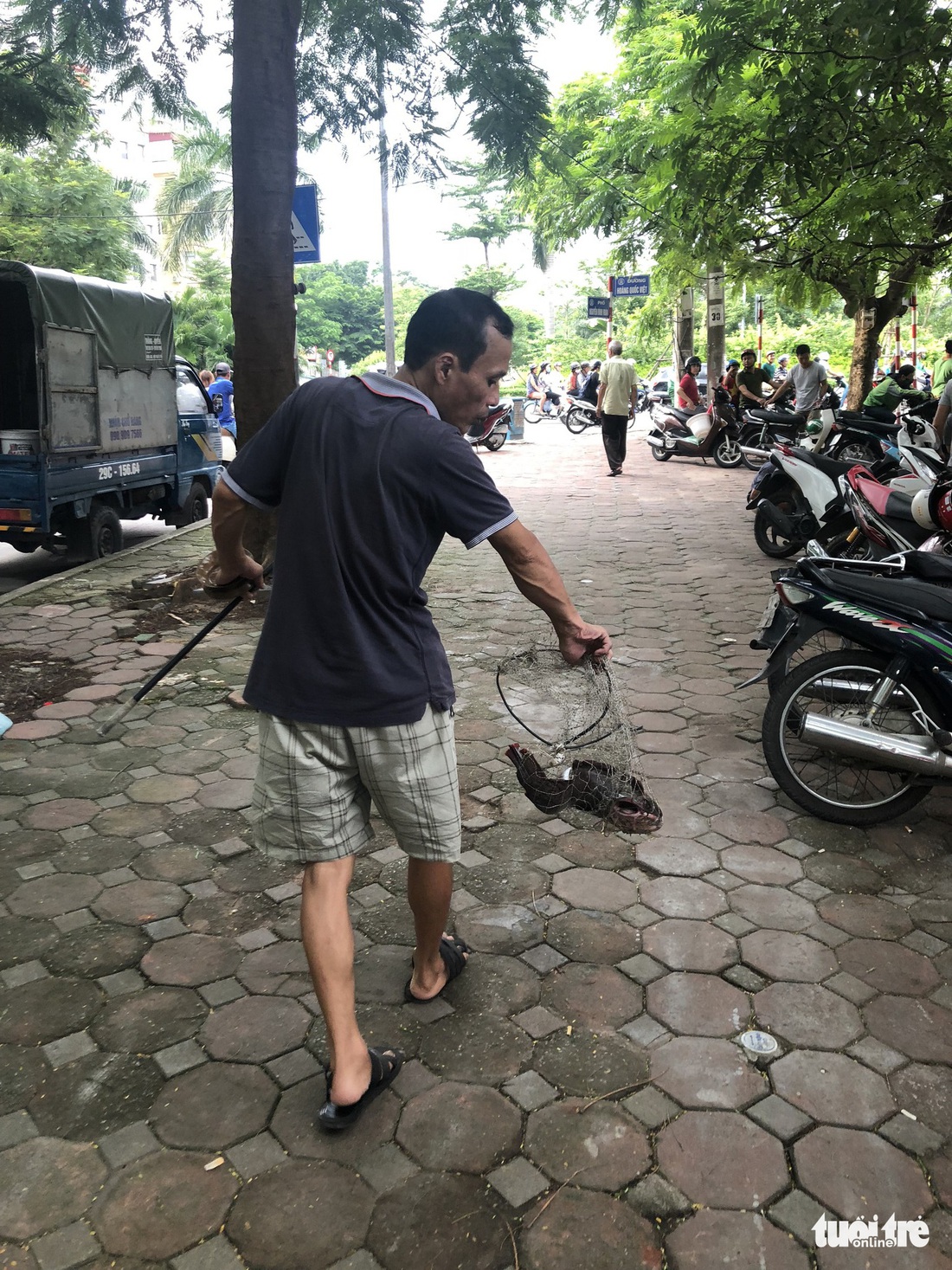 Sau mưa lớn, người dân đổ ra sông Tô Lịch câu cá - Ảnh 8.