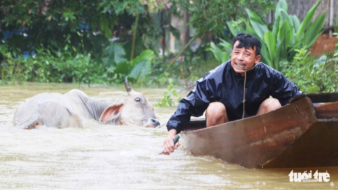 Dân vùng lũ Hà Tĩnh co ro chờ nước rút từng giờ - Ảnh 11.